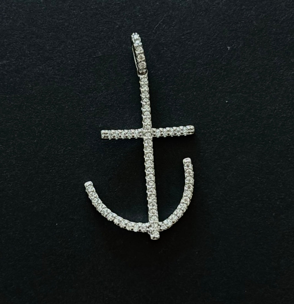 DIJE DE PLATA CON DIAMANTES